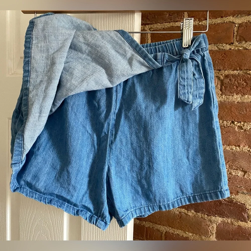 Old Navy Girls Chambray Wrap-Front Skort